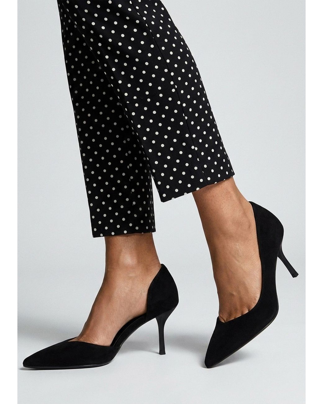 Daniel Black Emma D'Orsay Mid Heel Court Shoes