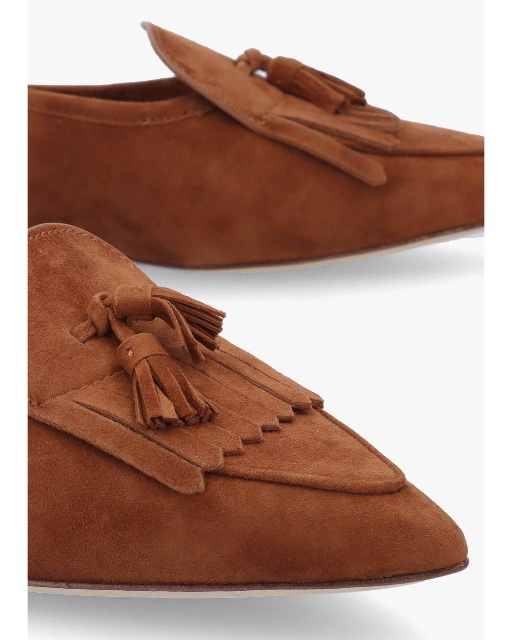 Ralph Lauren Brown Londyn Kiltie Lauren Ballet Pumps