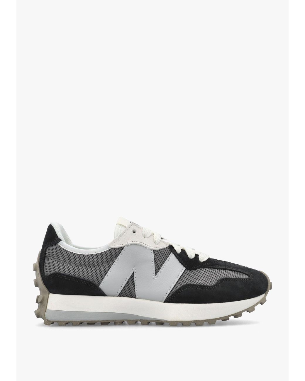 New Balance White 327 & Suede & Mesh Trainers