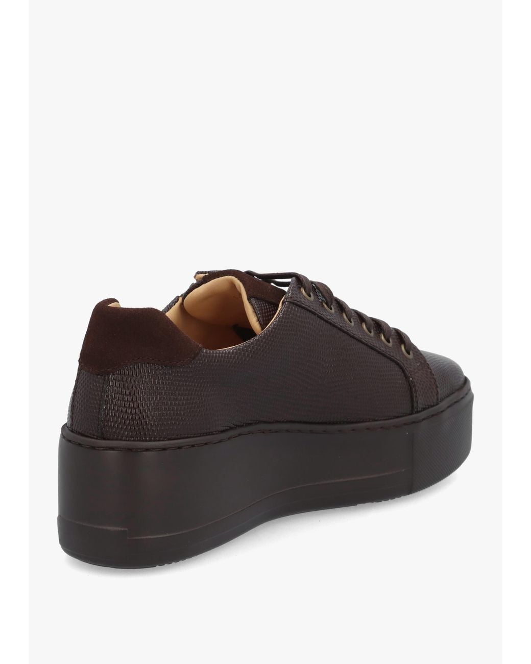 Daniel Brown Vippy Textured Leather Flatform Trainers