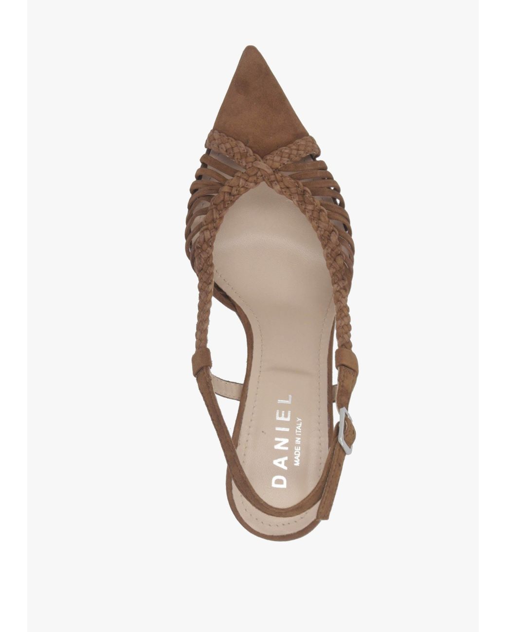 Daniel Multicolor Nuri Plaited Cage Heel Sling Backs
