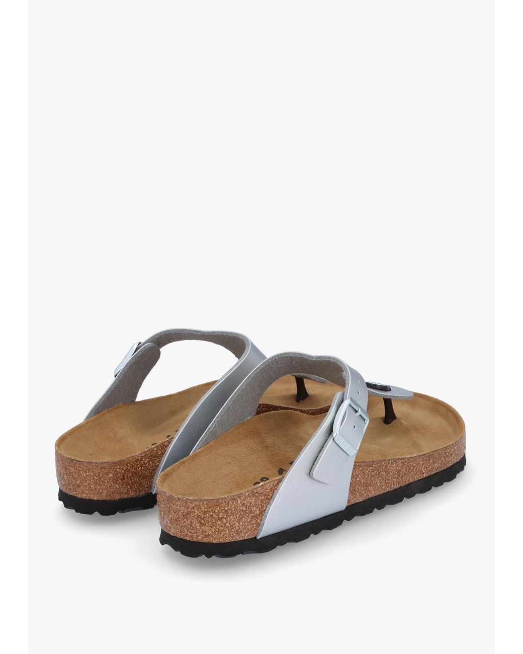Birkenstock White Gizeh Birko-Flor Sandals