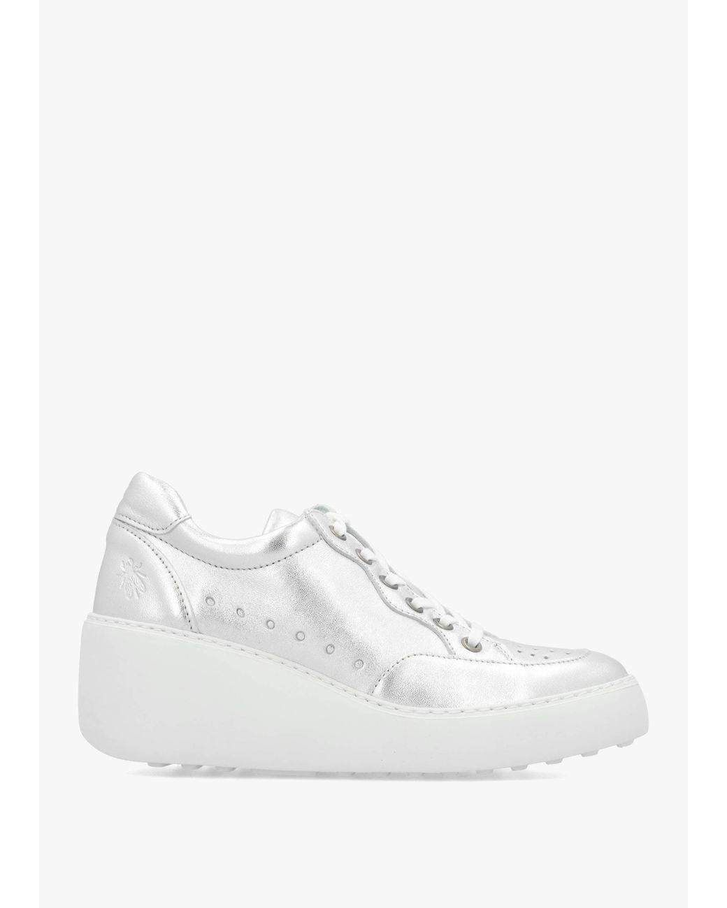Fly London White Derk Wedge Trainers