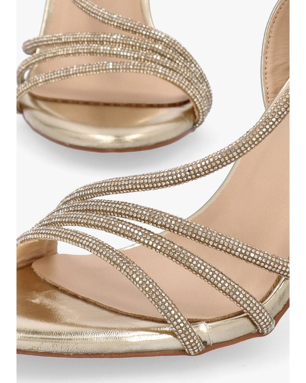 Daniel White Ichelly Metallic Diamante Strap High Heel Sandals