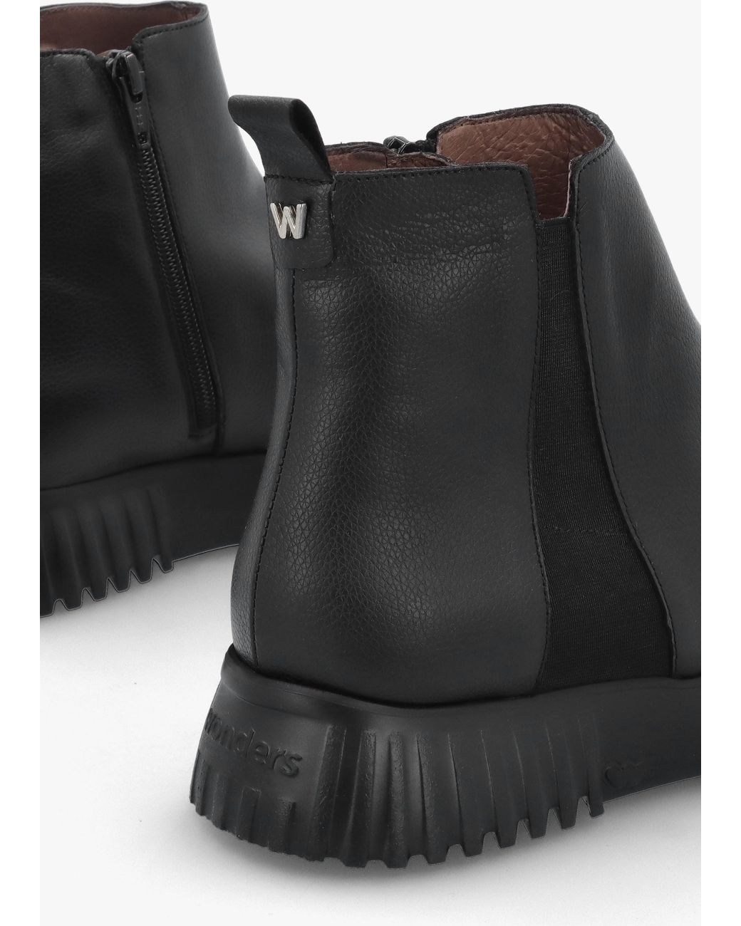 Wonders Black Chelsea Boots