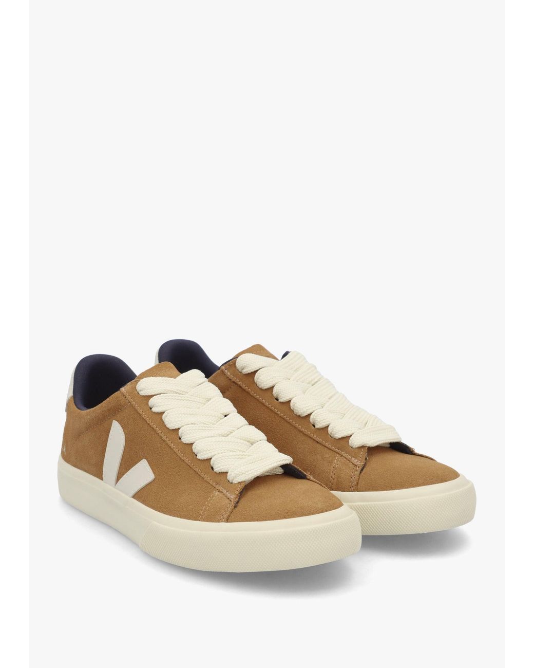 Veja White Campo Suede Camel Pierre Trainers