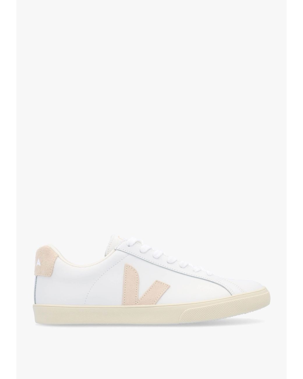 Veja White Esplar Logo Leather Extra Sable Trainers