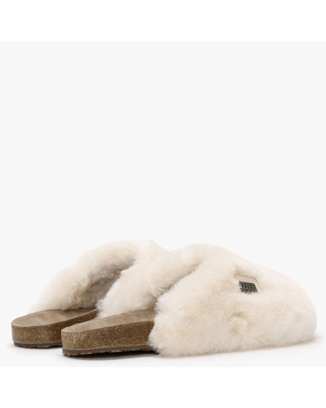 Australia Luxe Natural Dreamer Cream Shearling Mule Slippers