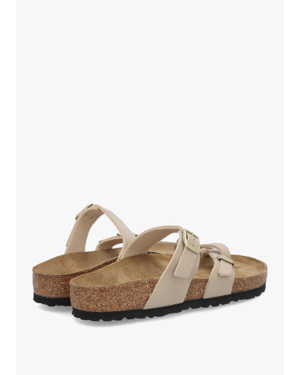 Birkenstock White Mayari Sandcastle Birko-Flor Thong Sandals