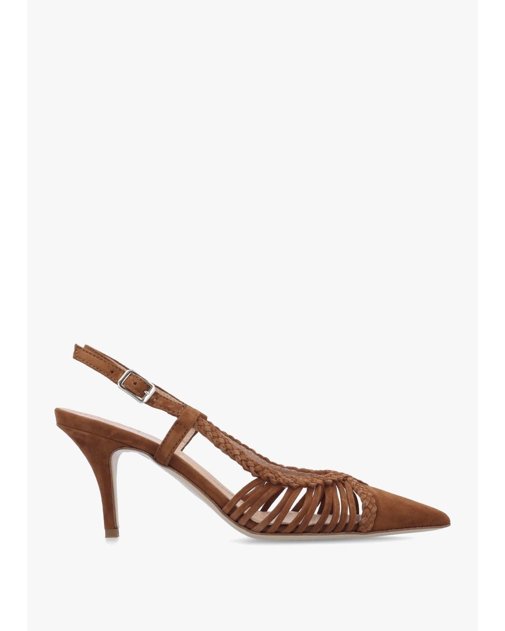 Daniel Multicolor Nuri Plaited Cage Heel Sling Backs