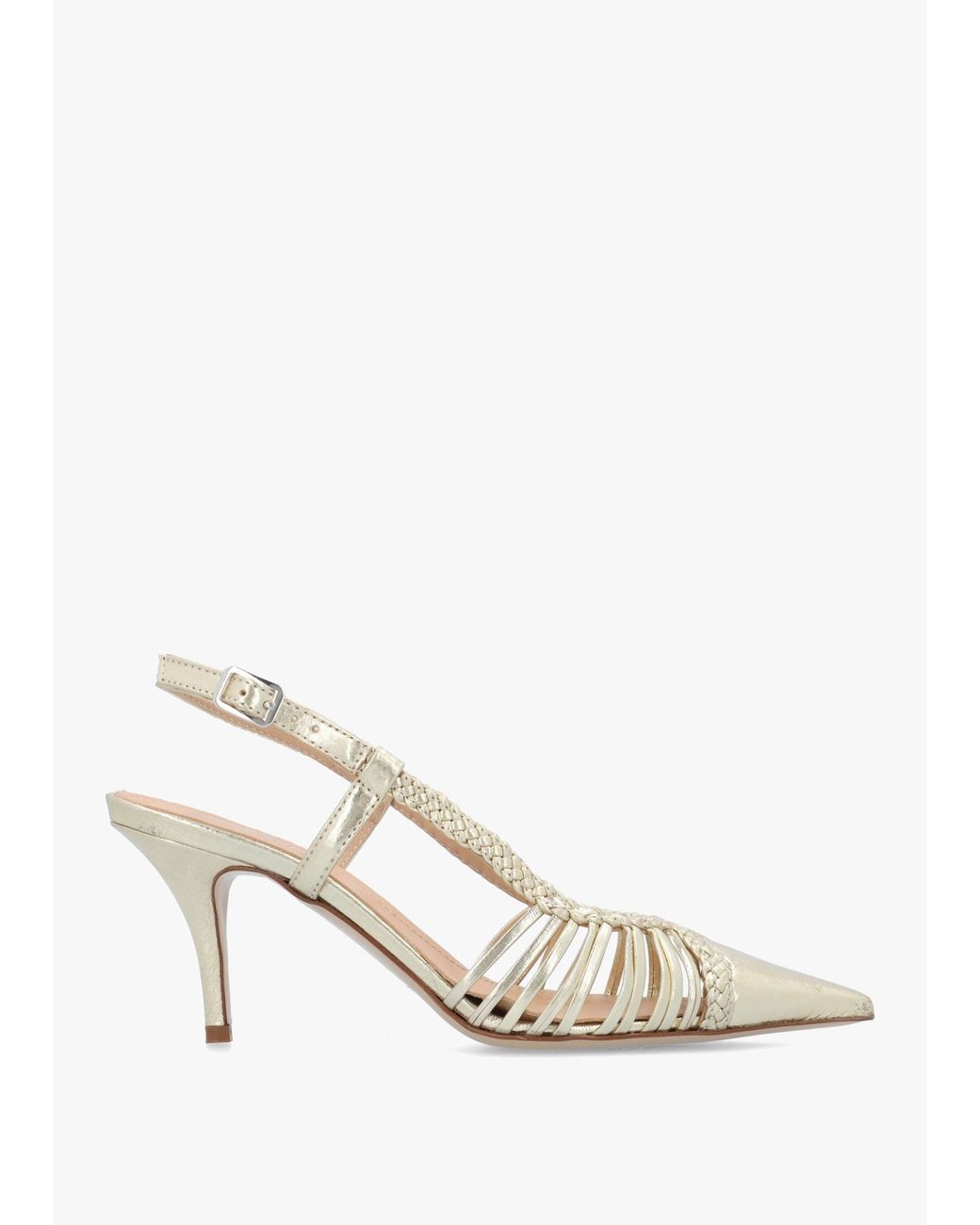 Daniel White Nuri Plaited Cage Heel Sling Backs