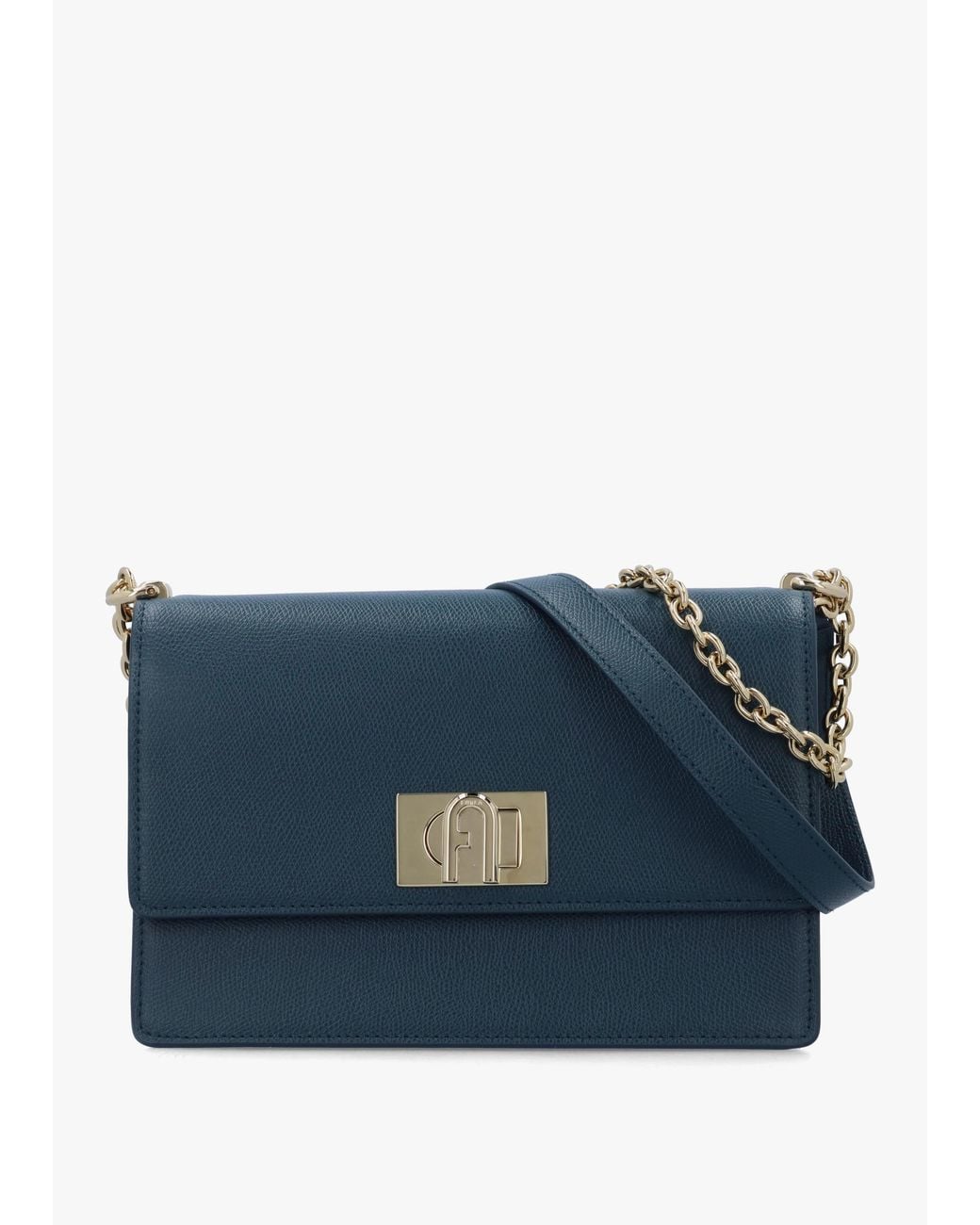 Furla Blue Small 1927 24 Leather Cross-Body Bag