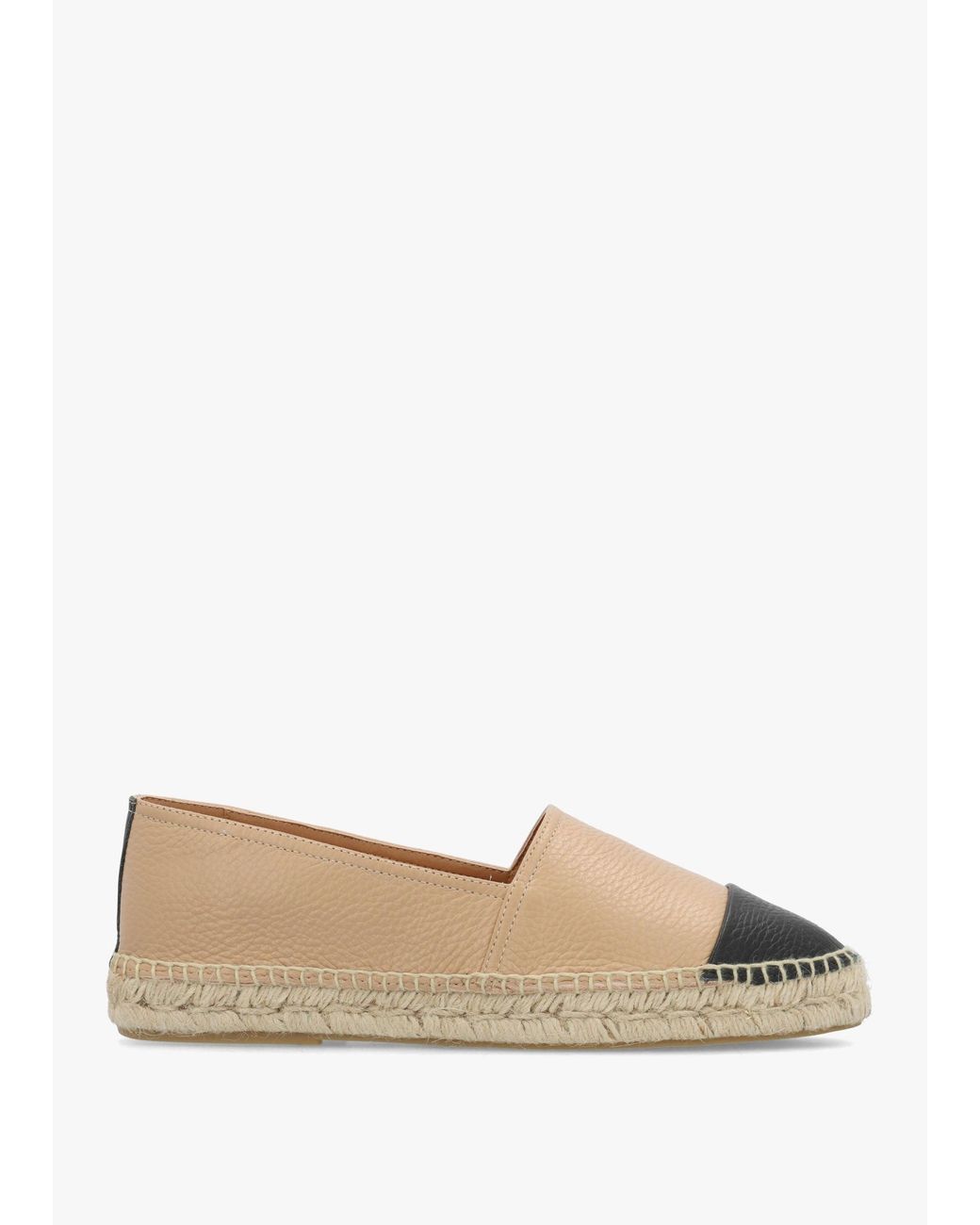 Daniel White Joey Nude Leather Toe Cap Espadrilles