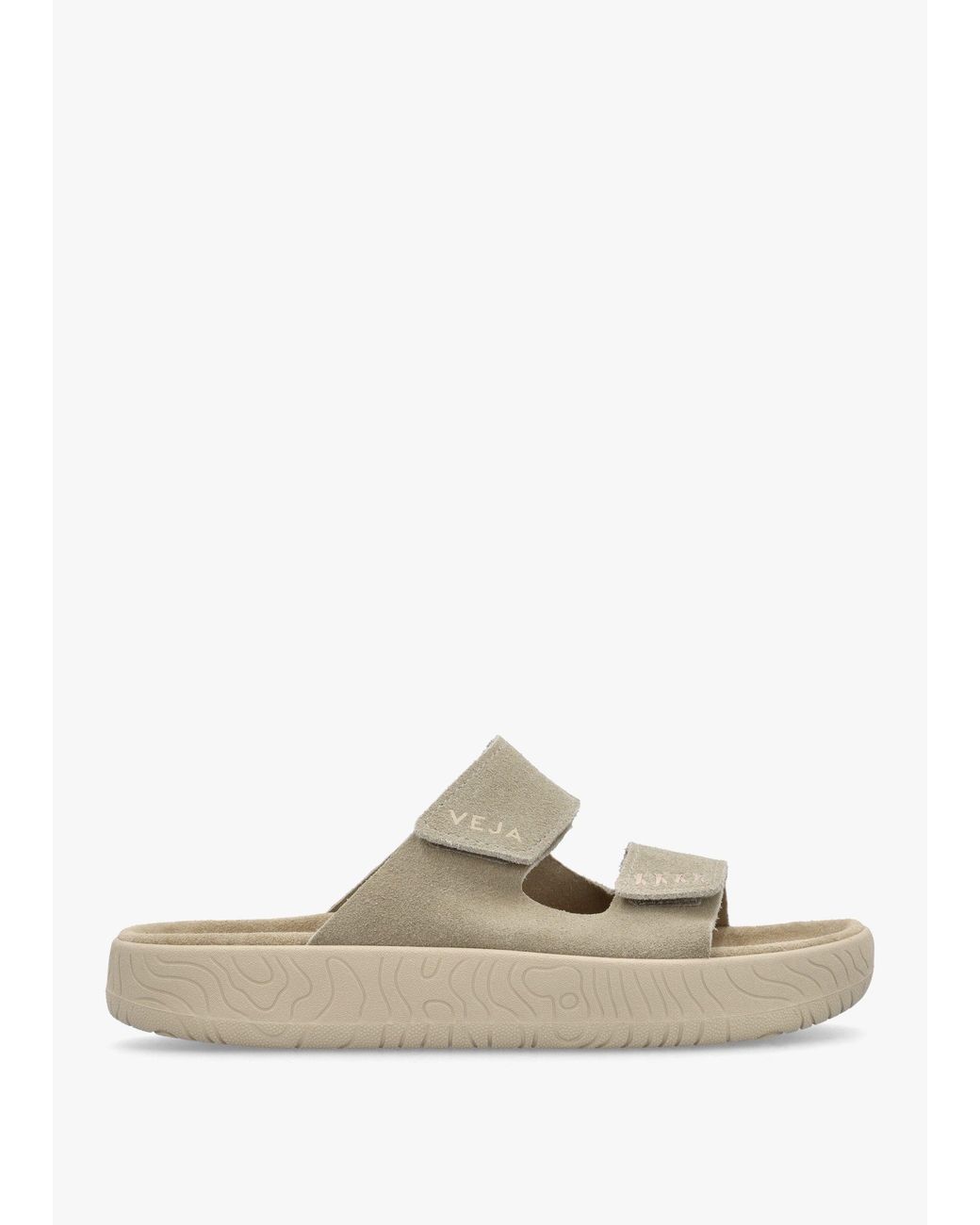 Veja White Etna Taupe Almond Suede Sandals