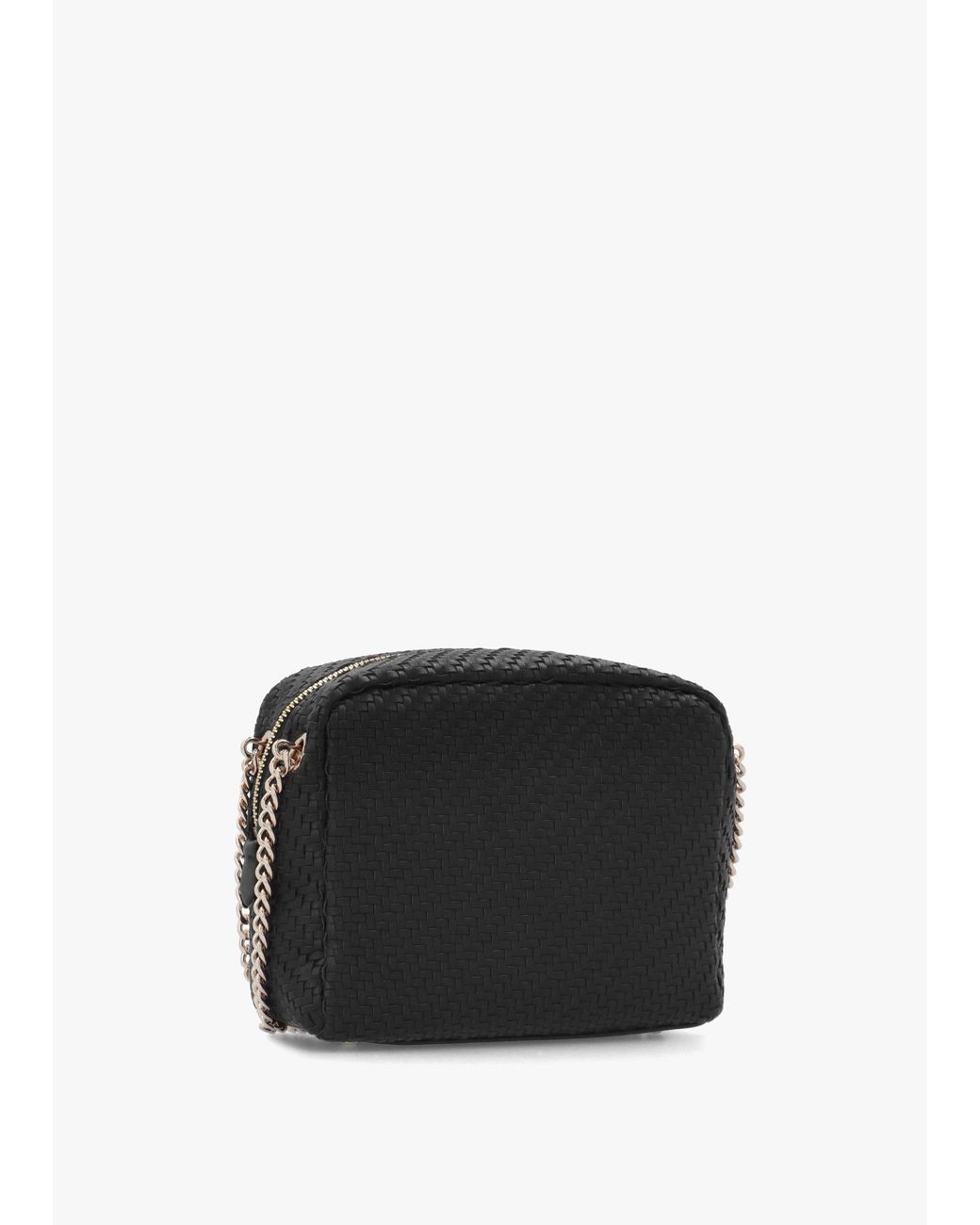 Guess Black Mirema Small Woven Cross-Body Camera Bag