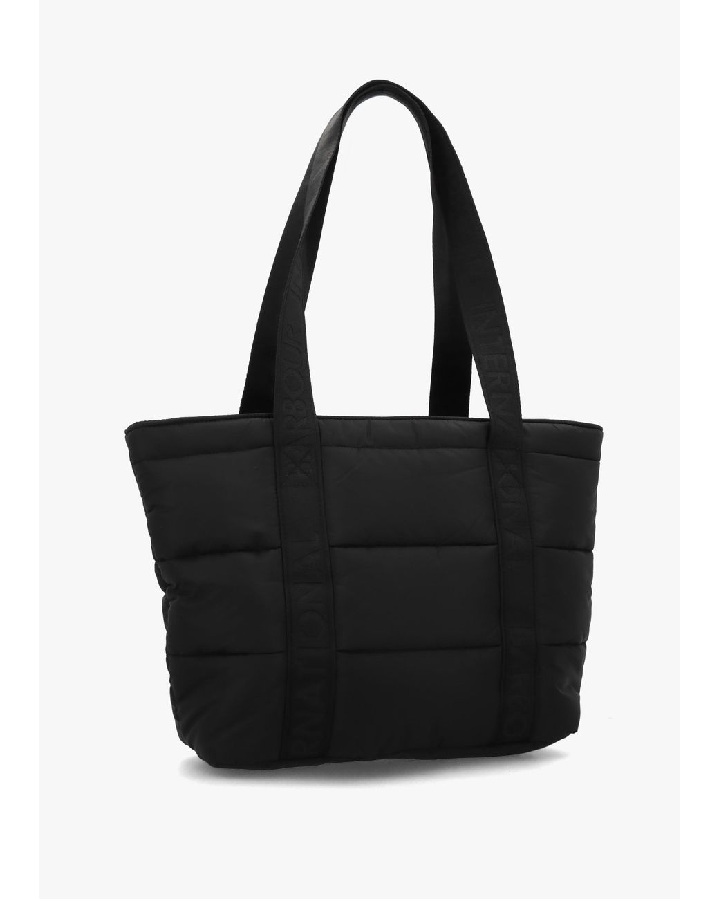 Barbour Black Monaco Baffle Quilted Tote Bag