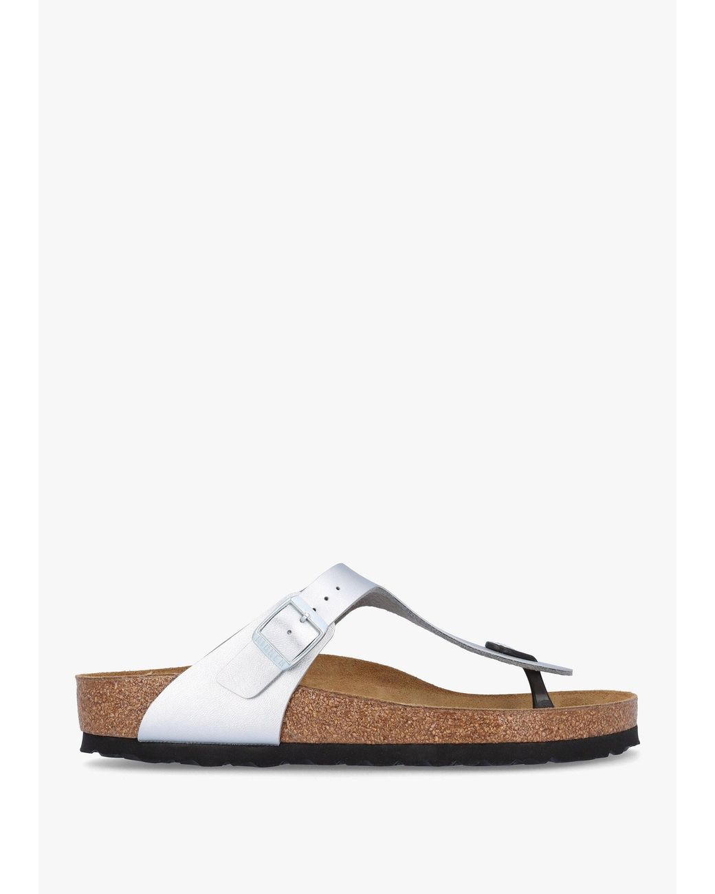Birkenstock White Gizeh Birko-Flor Sandals