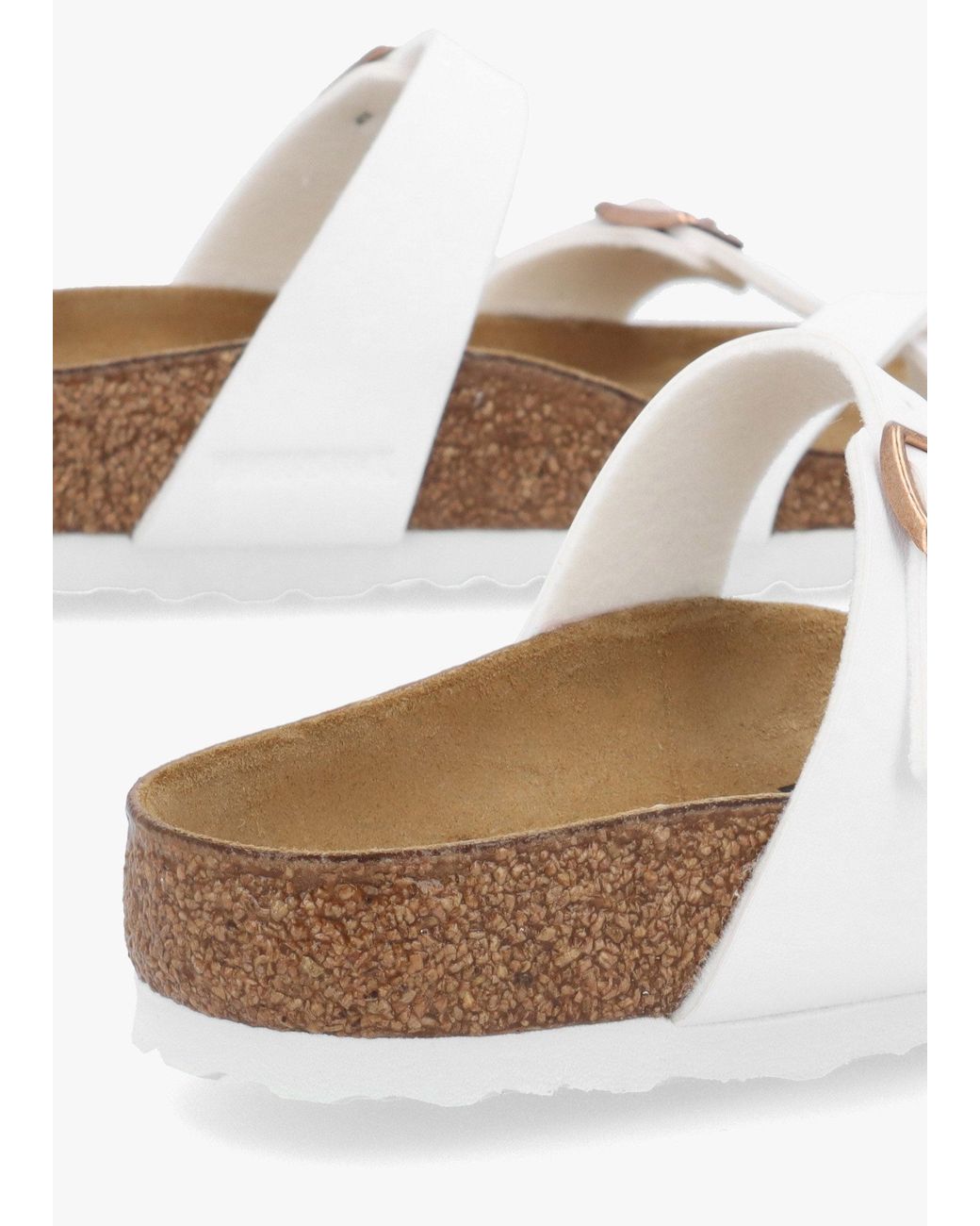 Birkenstock White Mayari Birko-Flor Thong Sandals