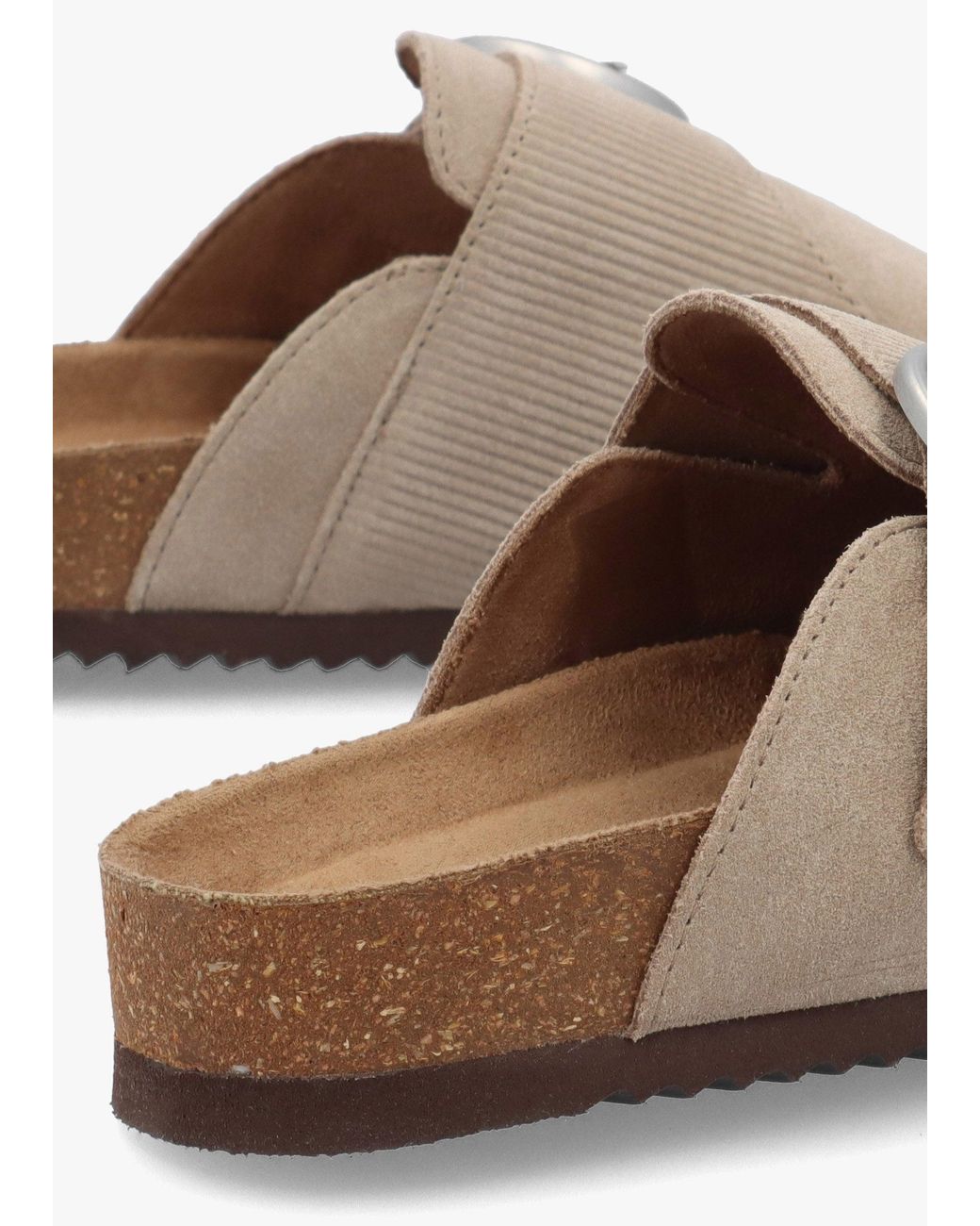 Barbour White Kyra Taupe Closed Toe Sandals