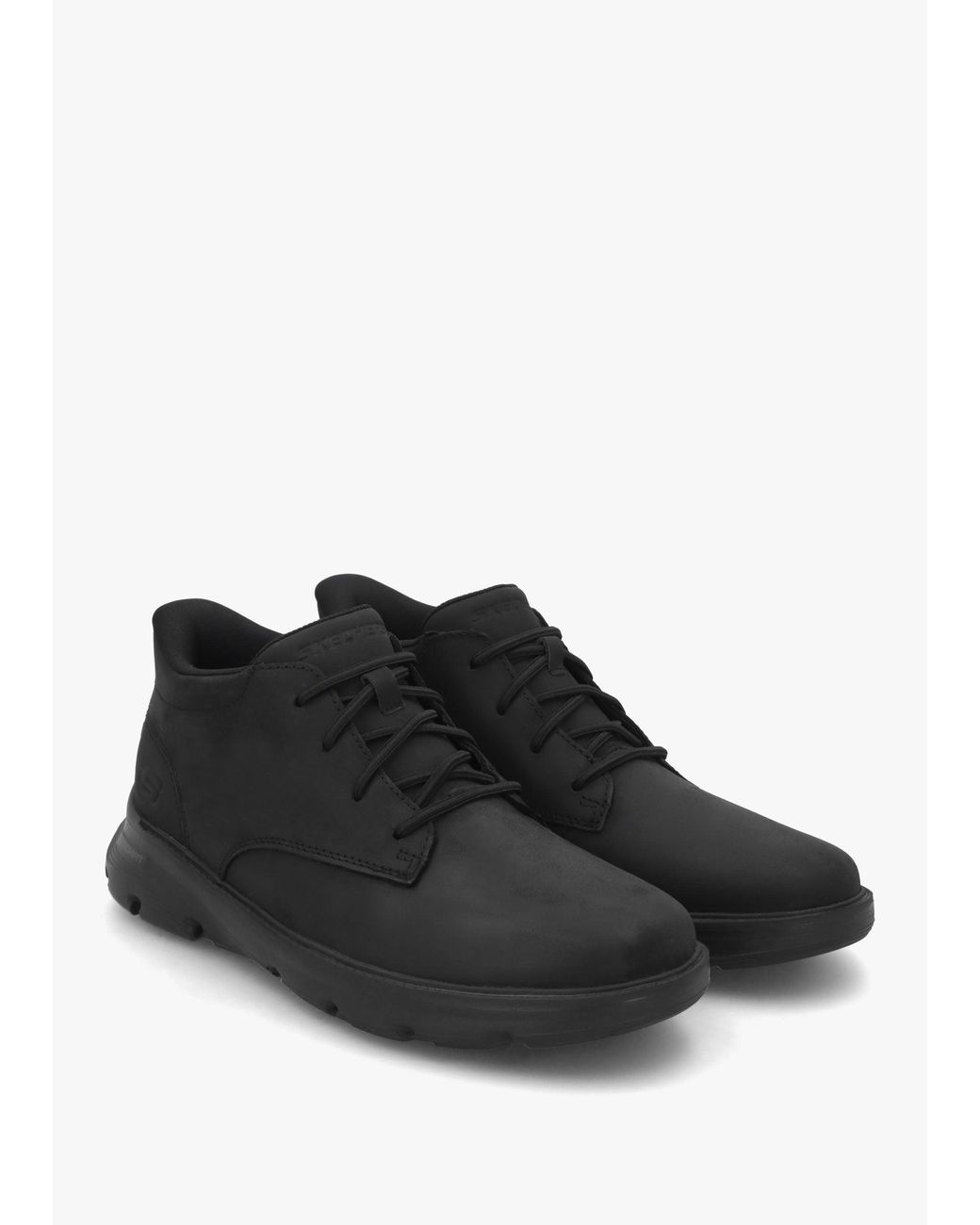 Skechers Black Arch Fit Garza Chukka Boots