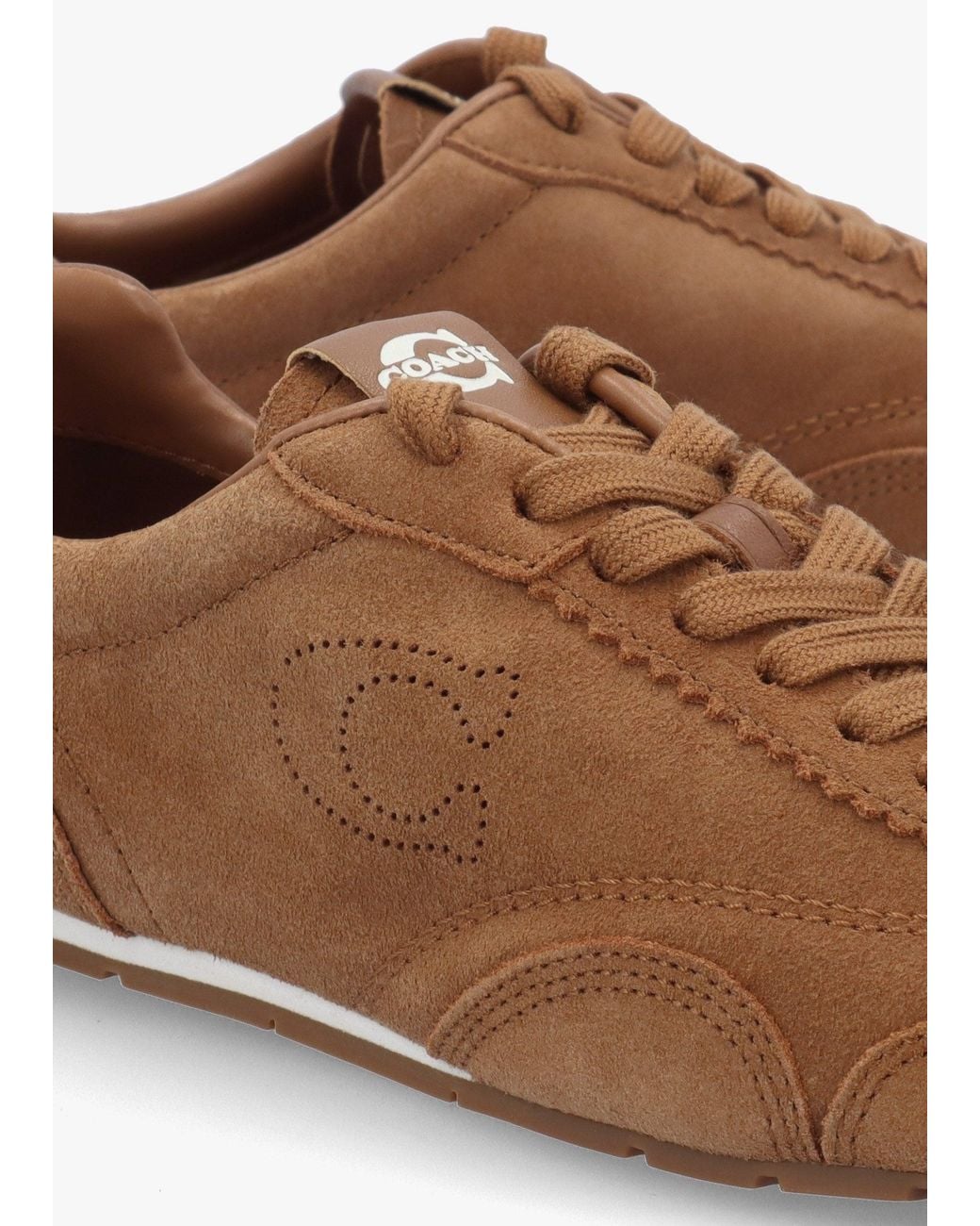 COACH Brown Flat Shadow Suede Trainers