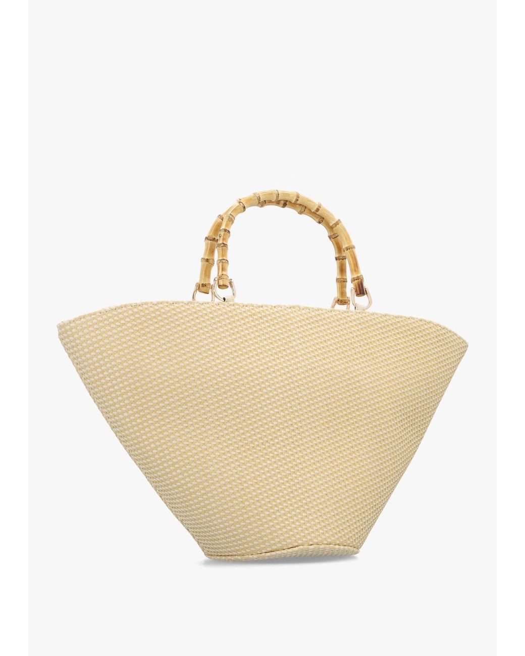 Sorena Natural One-Of-A-Kind Irida Woven Straw Basket Tote Bag