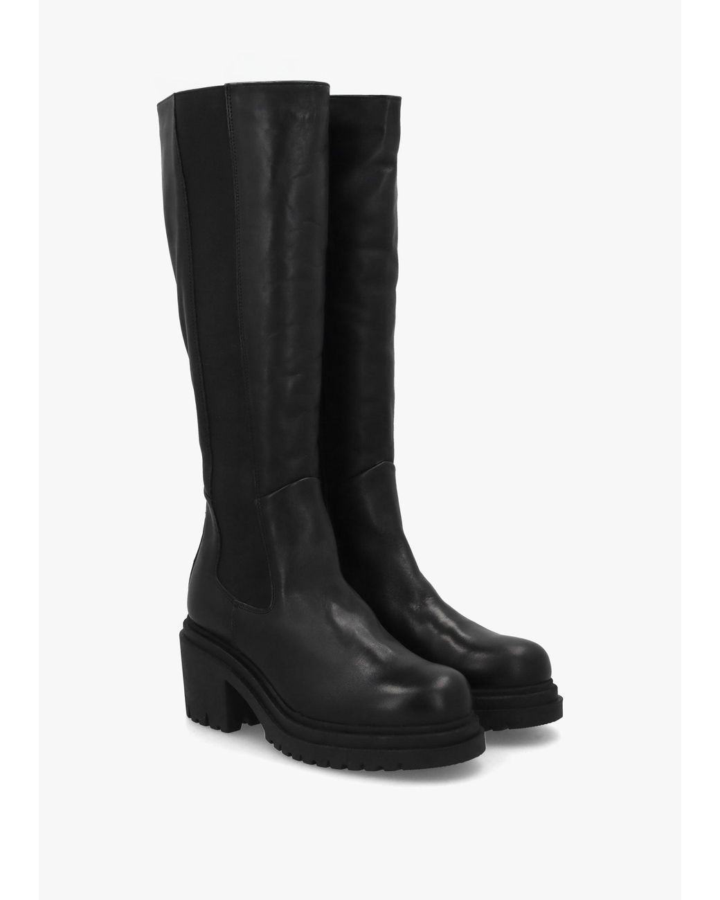 Daniel Black Erre Block Heel Knee Boots