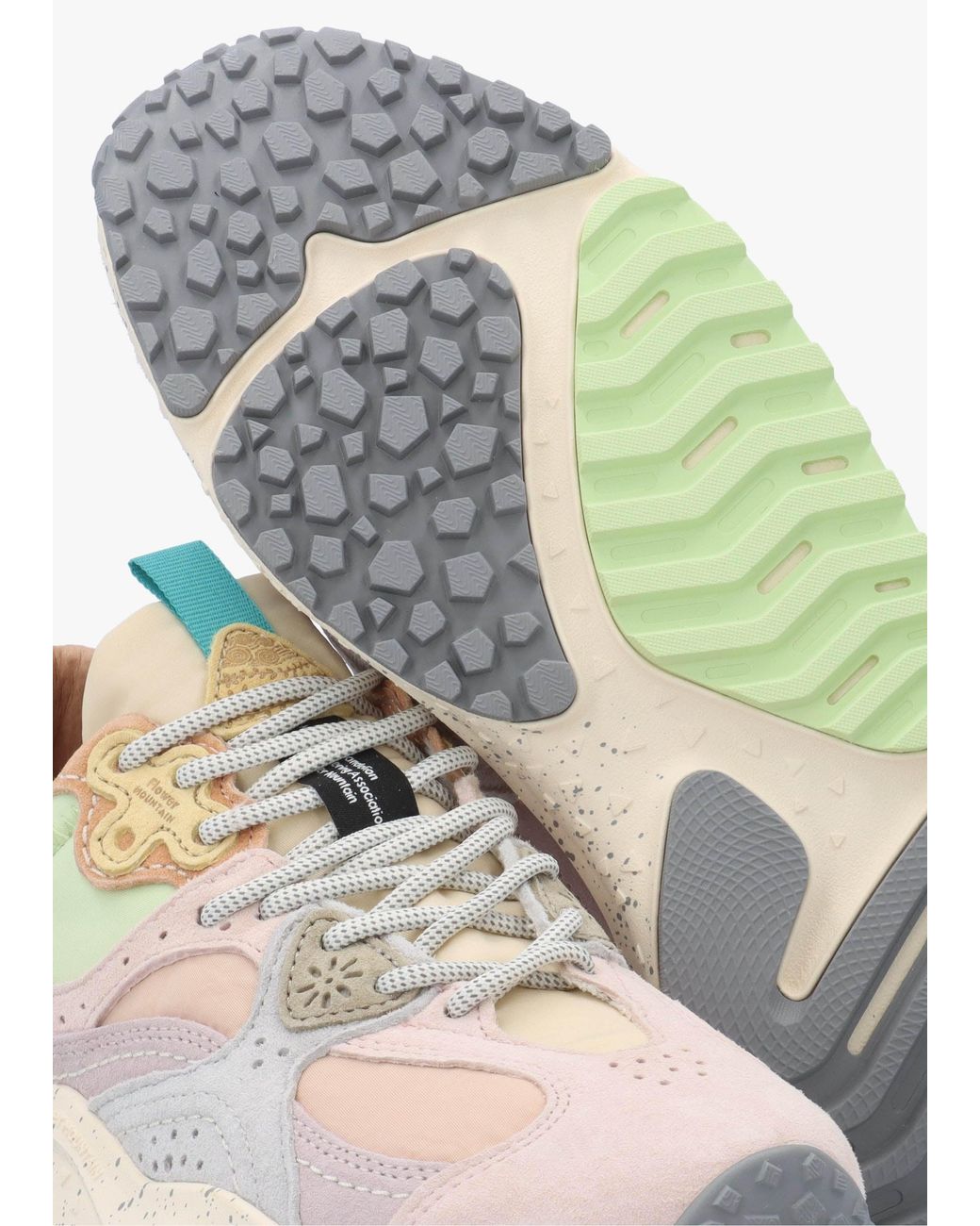 Flower Mountain White Wave Pale Lilac Light Suede Trainers