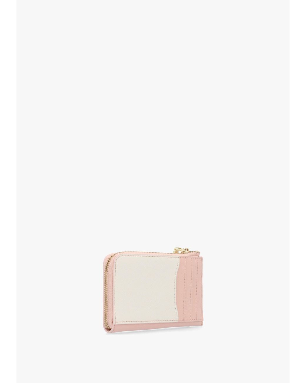 Marc Jacobs Pink The Utility Snapshot Top Zip Rose Multi Leather Wallet