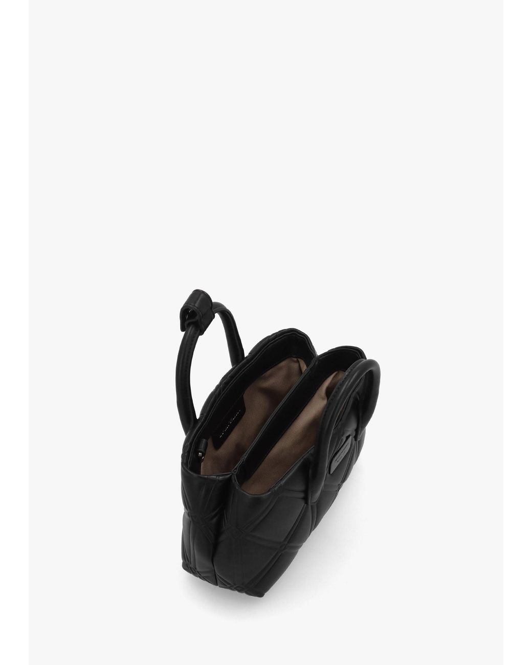 Emporio Armani Black Diamond Quilt Nero Mini Tote Bag