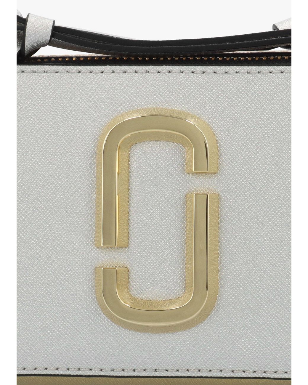 Marc Jacobs White The Colorblock Chain Platinum Multi Snapshot Bag
