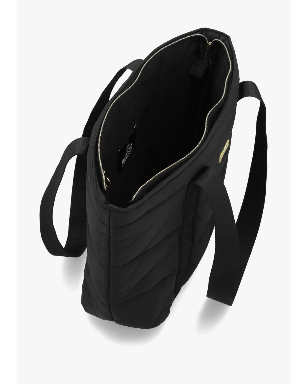Barbour Black Monaco Baffle Quilted Tote Bag
