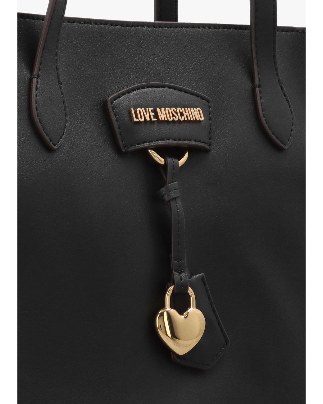 Love Moschino Black Recycled Leather Hobo Bag