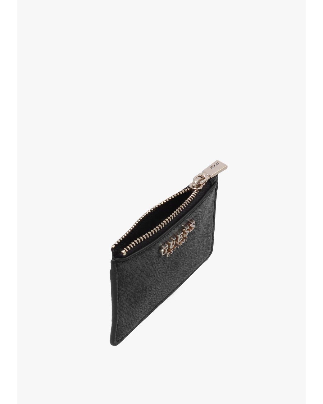 Guess Black Laurel Ii Coal Logo Credit Card Purse