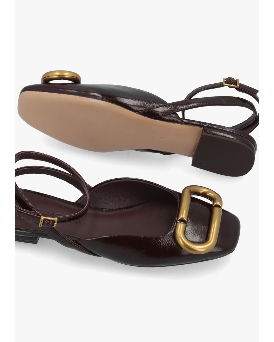 Marc Jacobs White The Pop J Marc Fondant Leather Closed Toe Sandals