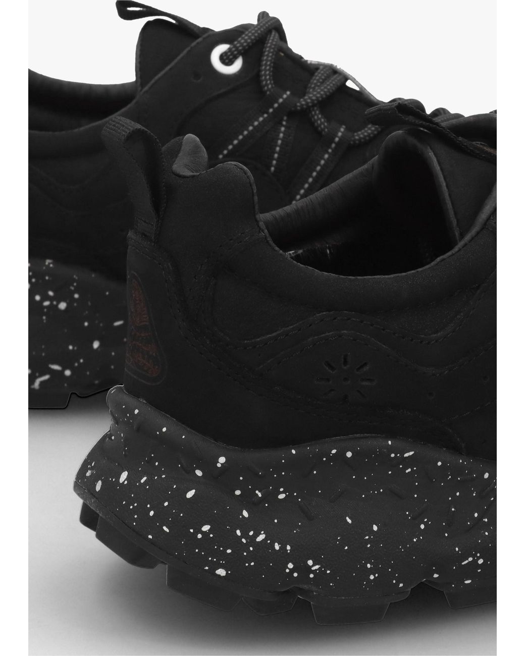 Flower Mountain Black Yamano 3 Uni Deep Soft Nubuck Trainers