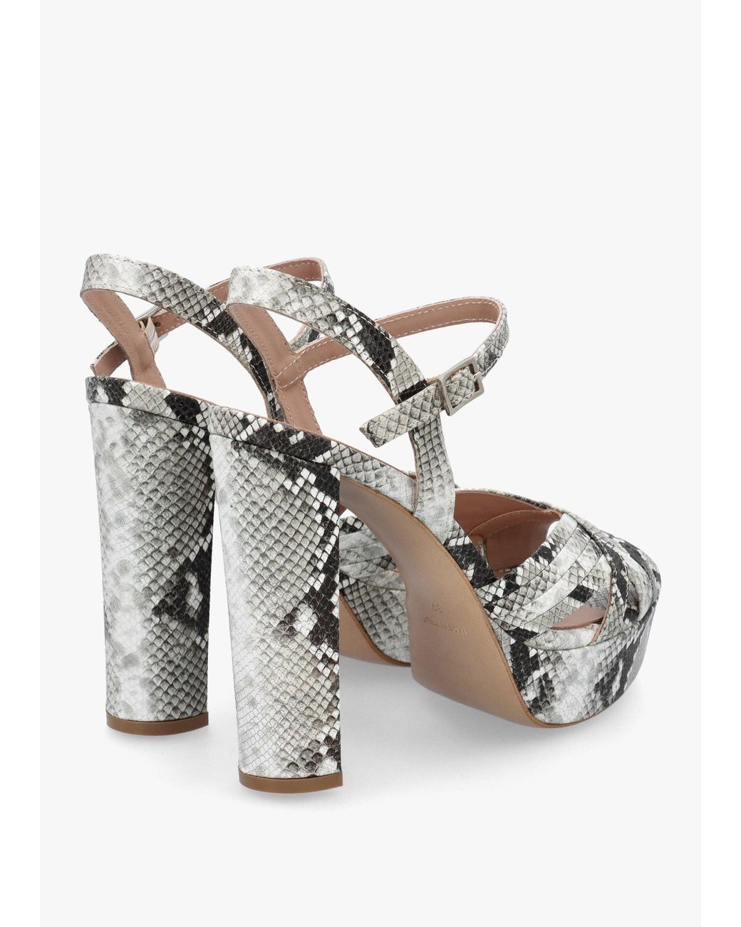 Daniel Metallic Avery Reptile Leather Heeled Sandals