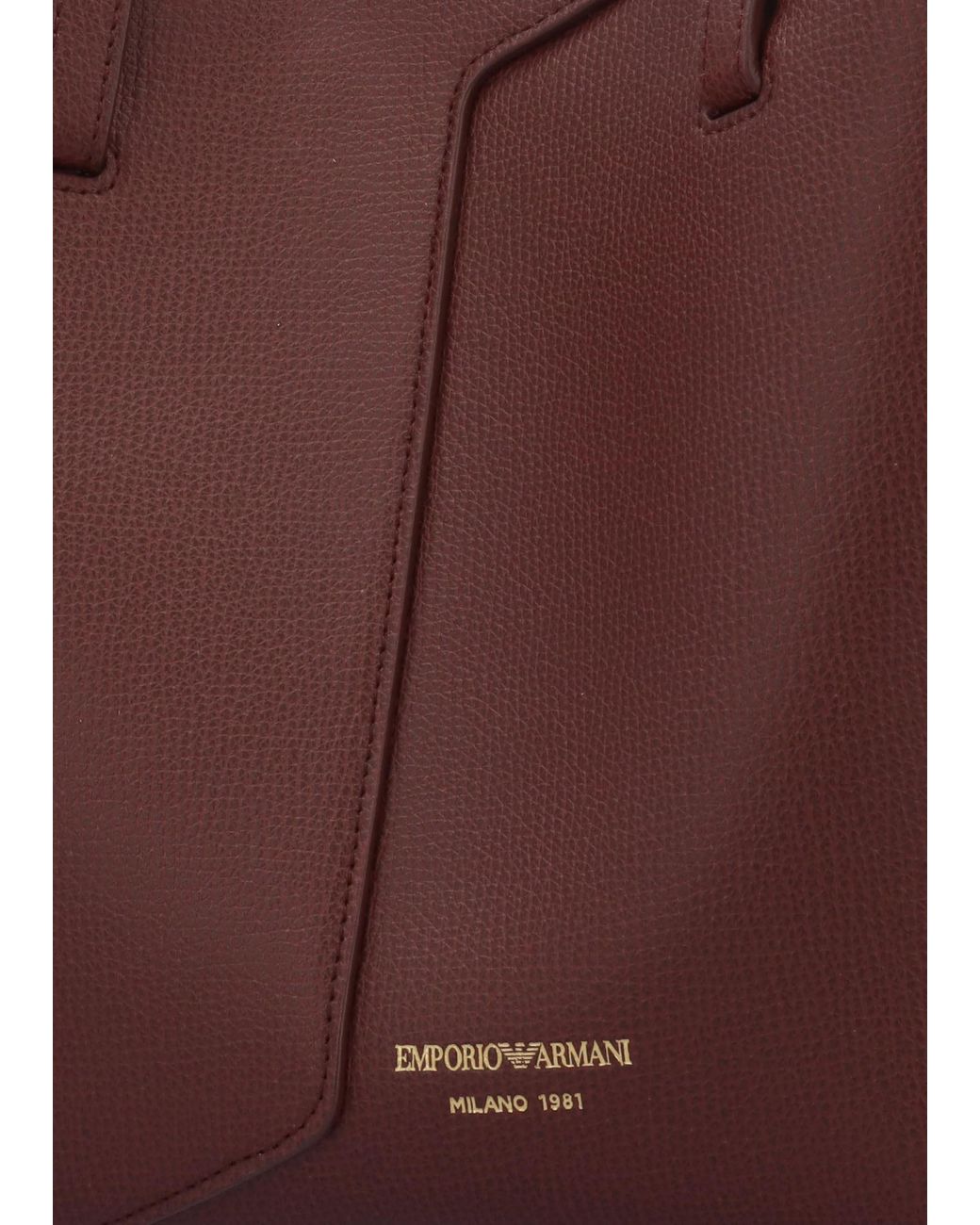 Emporio Armani Purple 1981 Mini Leather Shoulder Bag