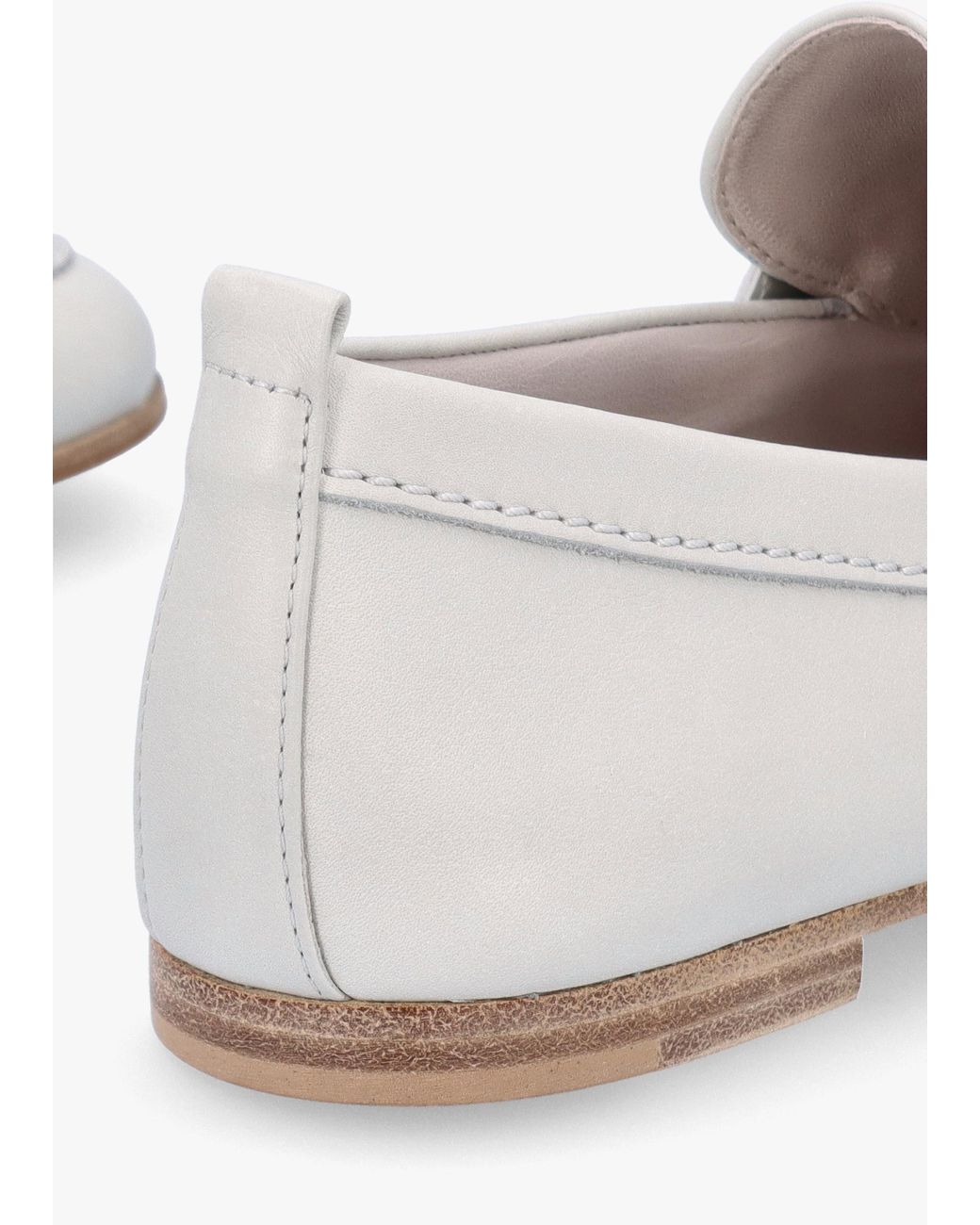 Kennel & Schmenger White Emma Leather Buckle Loafers