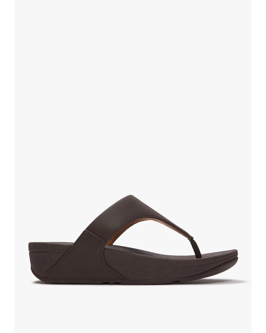 Fitflop Brown Lulu Chocolate Toe Post Sandals