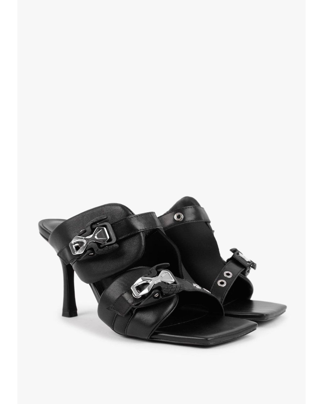 Daniel Black Ellen Double Buckle Strappy Heeled Sandals