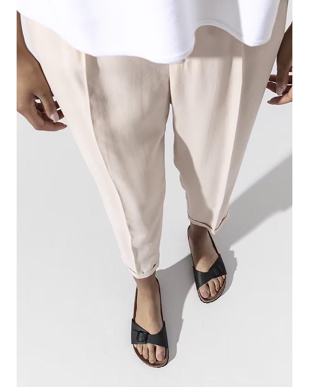 Birkenstock White Madrid Birko-Flor Mules