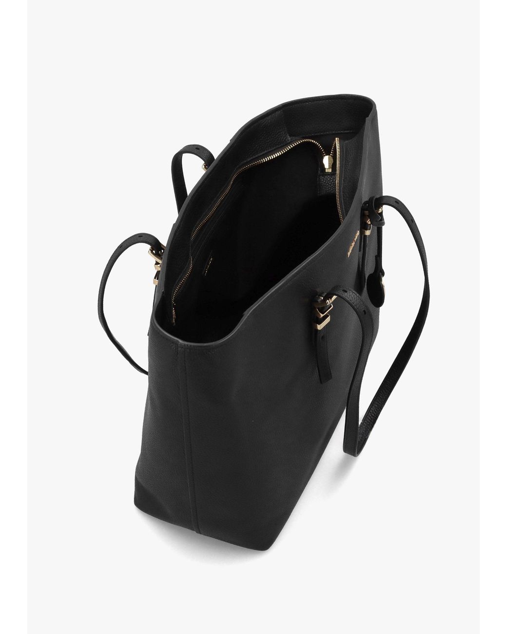 Michael Kors Black Quinn Large Pebbled Leather Tote Bag