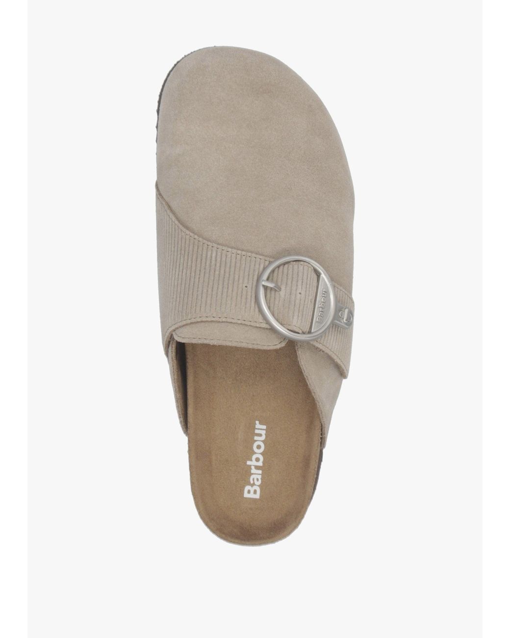 Barbour White Kyra Taupe Closed Toe Sandals
