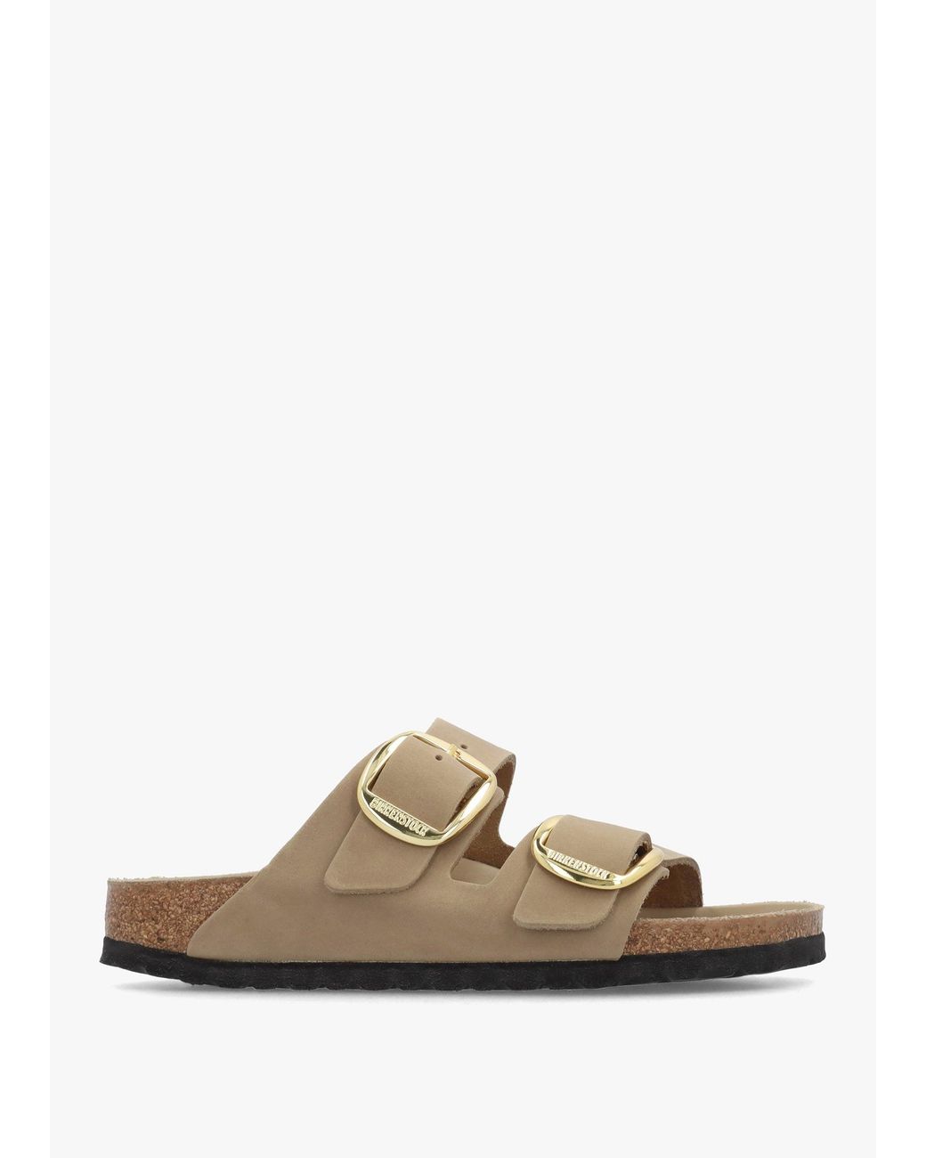 Birkenstock White Arizona Big Buckle Tabacco Oiled Leather Two Bar Mules