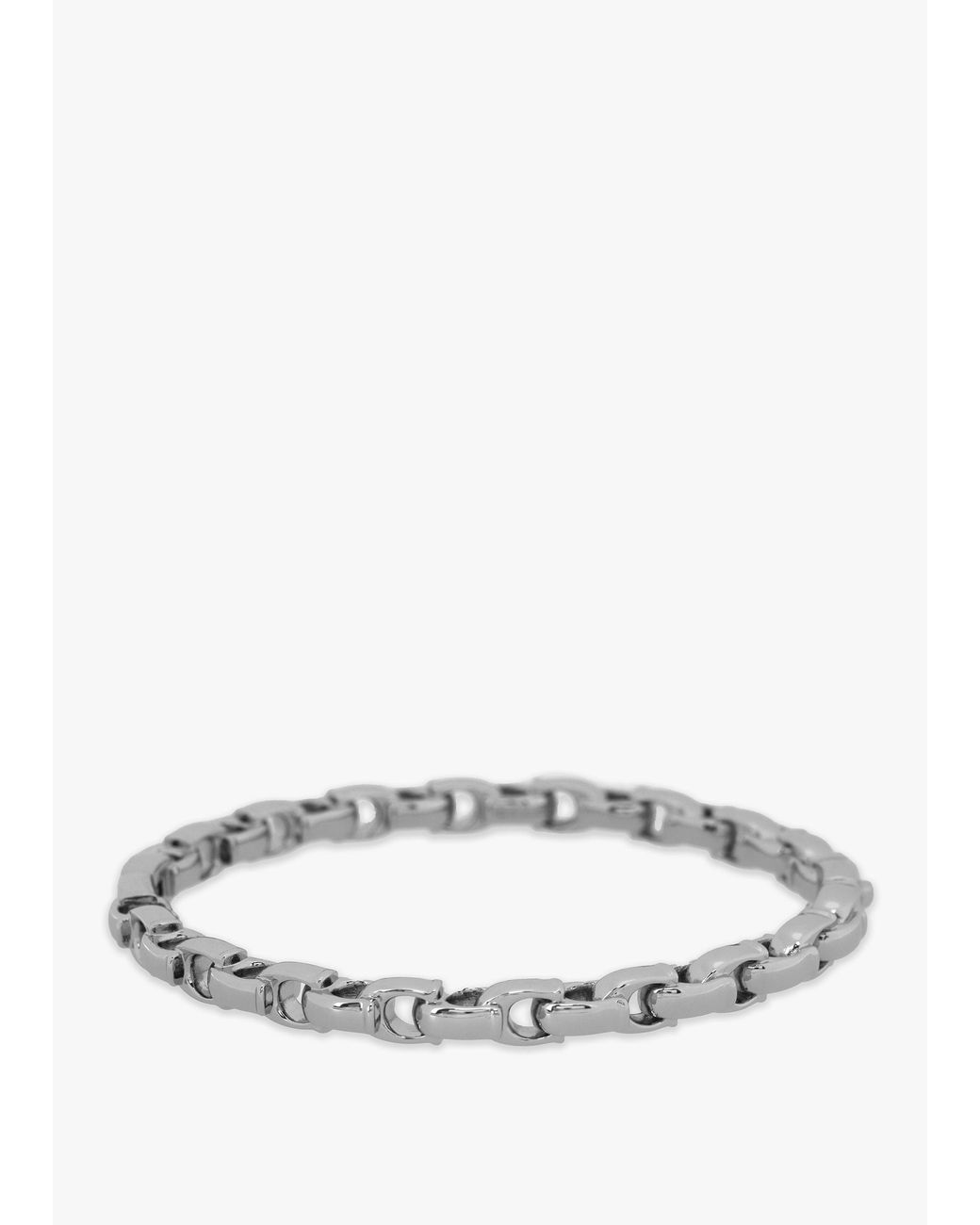 COACH White Signature Chain Hinged Bangle