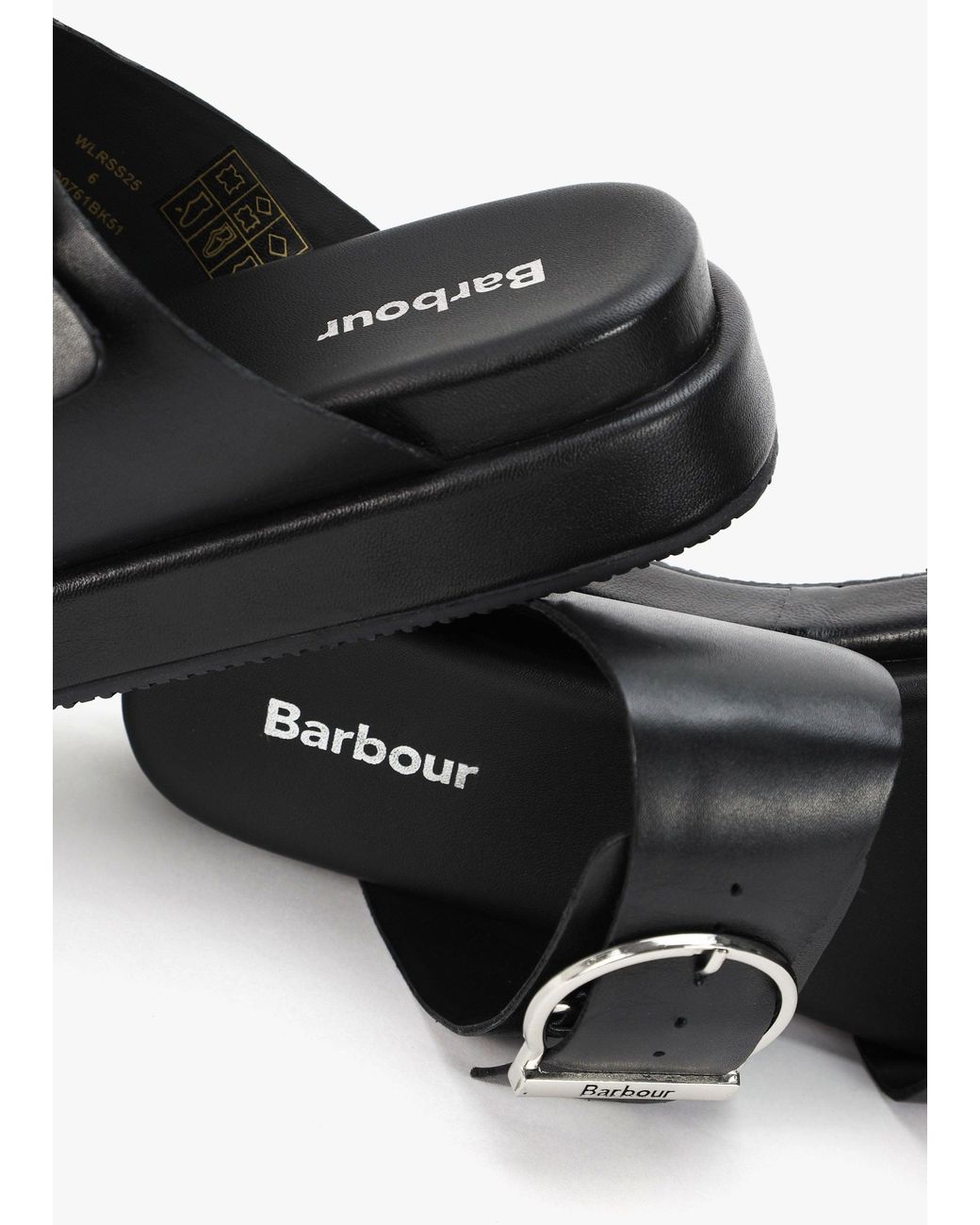 Barbour Black Adele Sandals