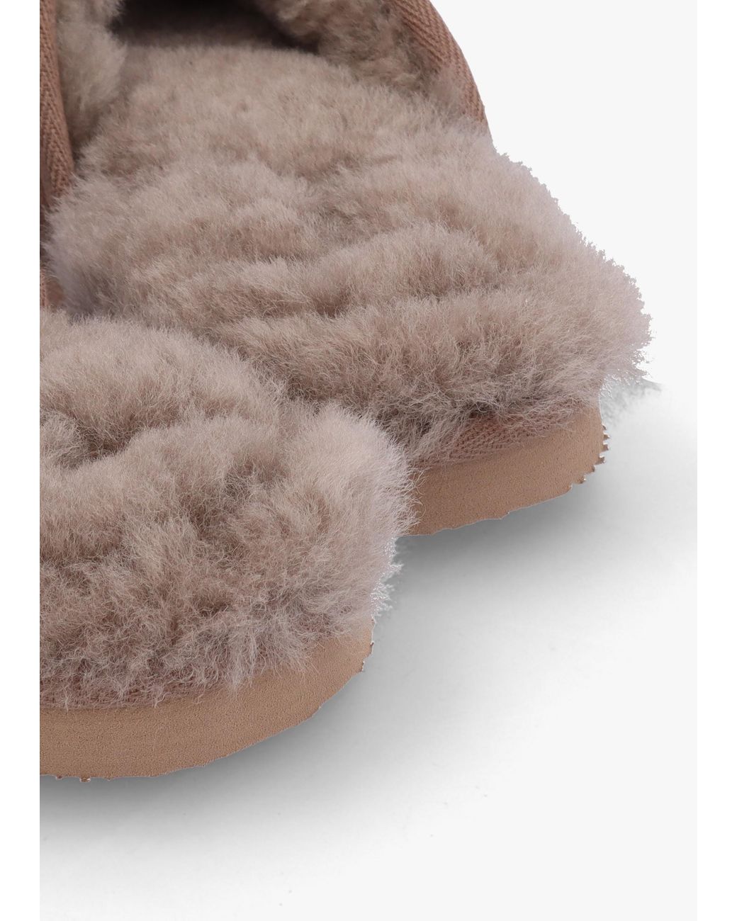 Daniel Brown Shutoff Taupe Shearling Slippers