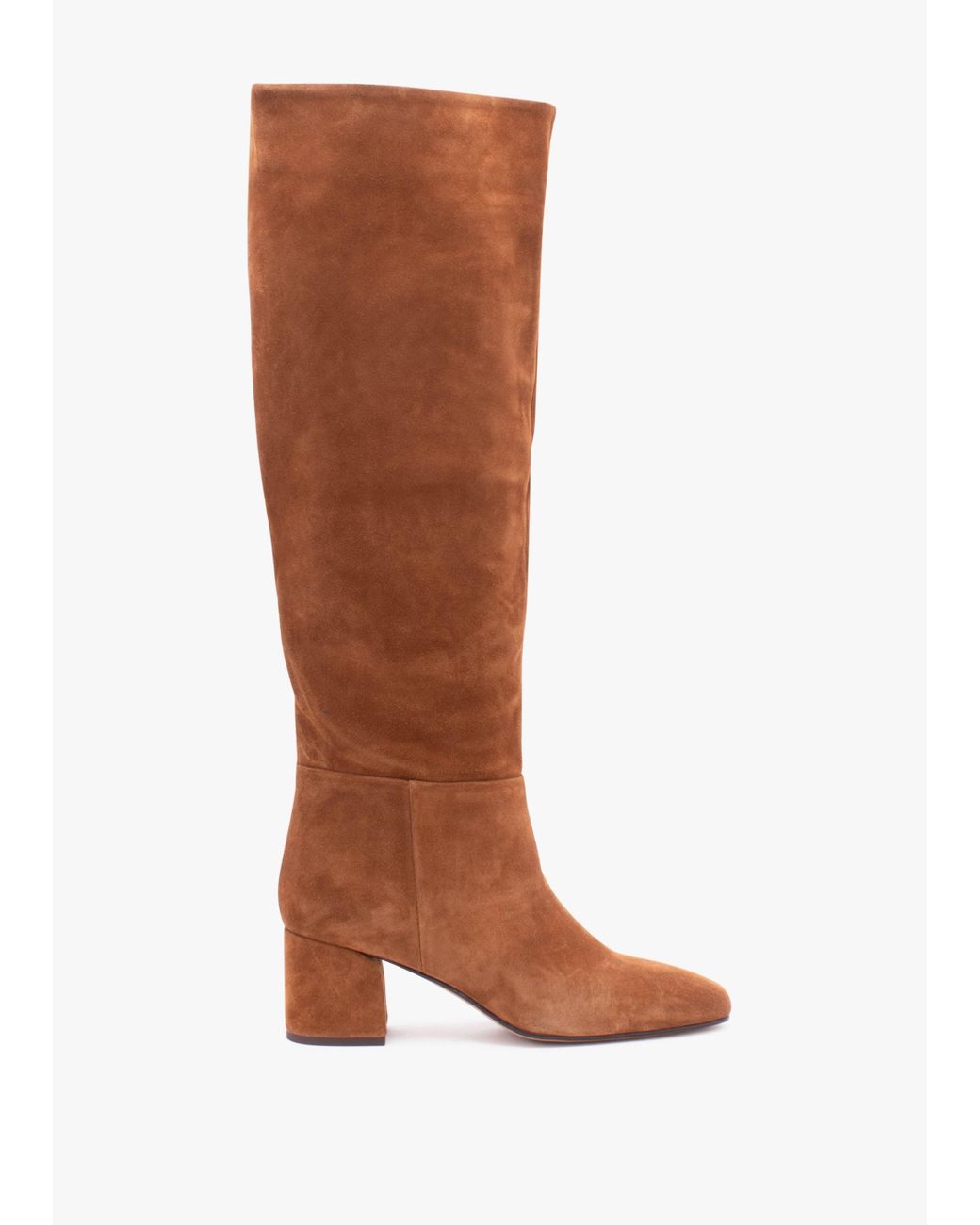 Brown suede clearance calf length boots