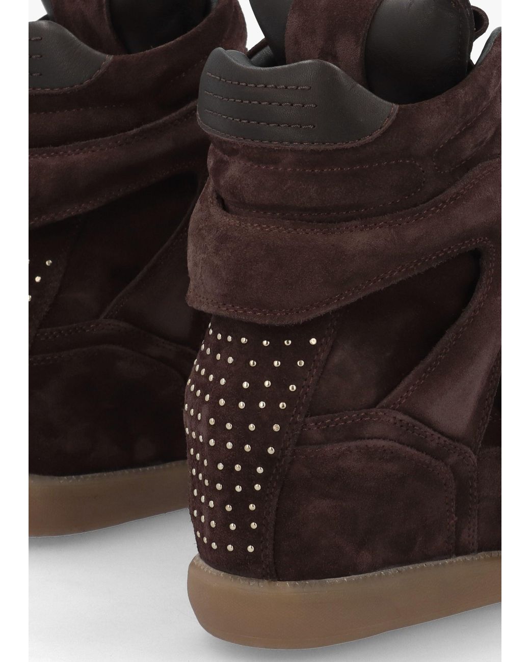 Bronx Brown Jae-Yy Coffee Bean Suede High Top Wedge Trainers